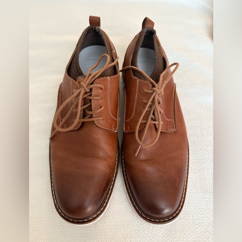 Men’s Bass Hybrid Derby Brown Genuine Leather Men's Oxfords 10M